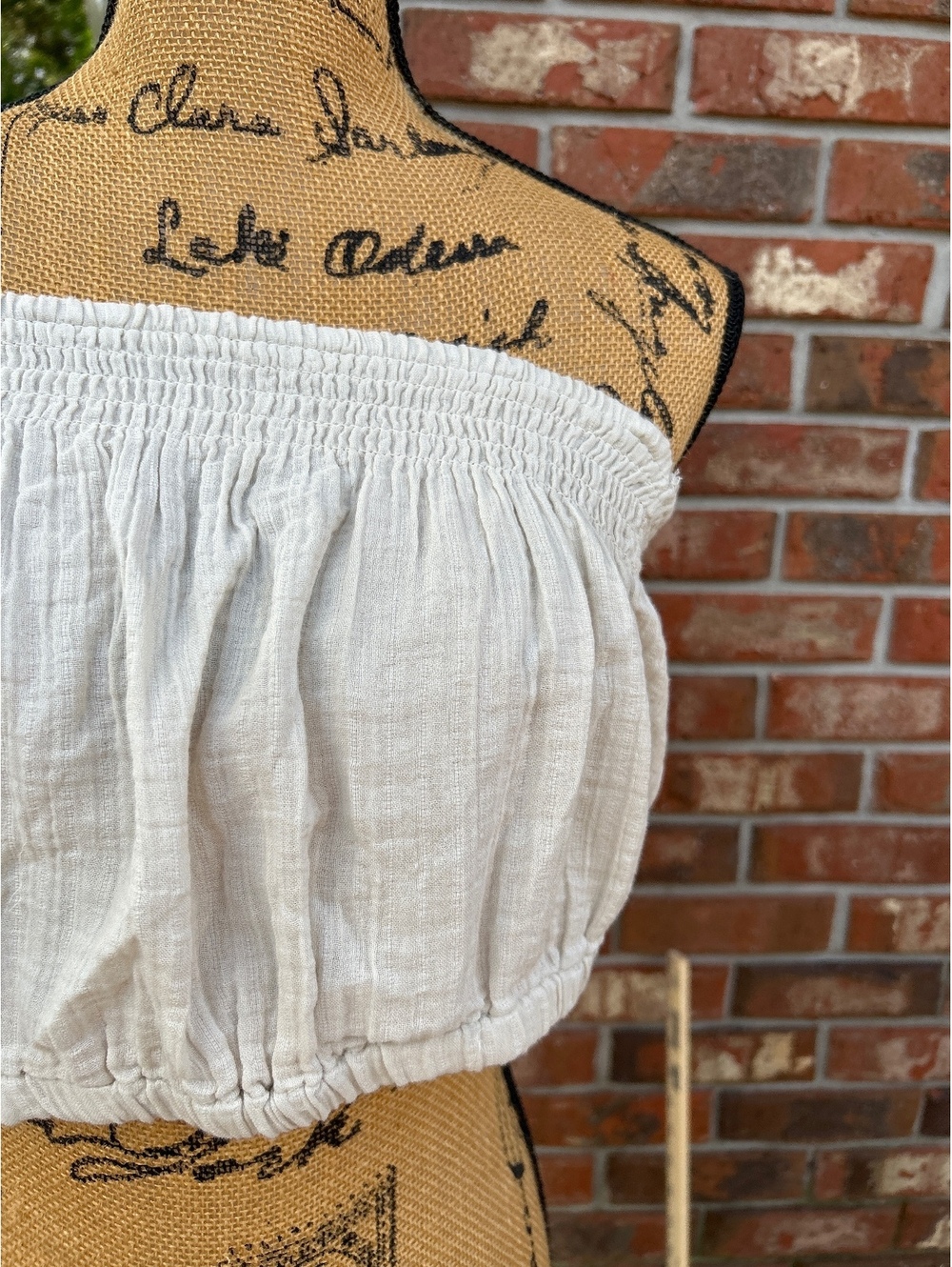 Universal Thread Women's White Strapless Crop Top Size M